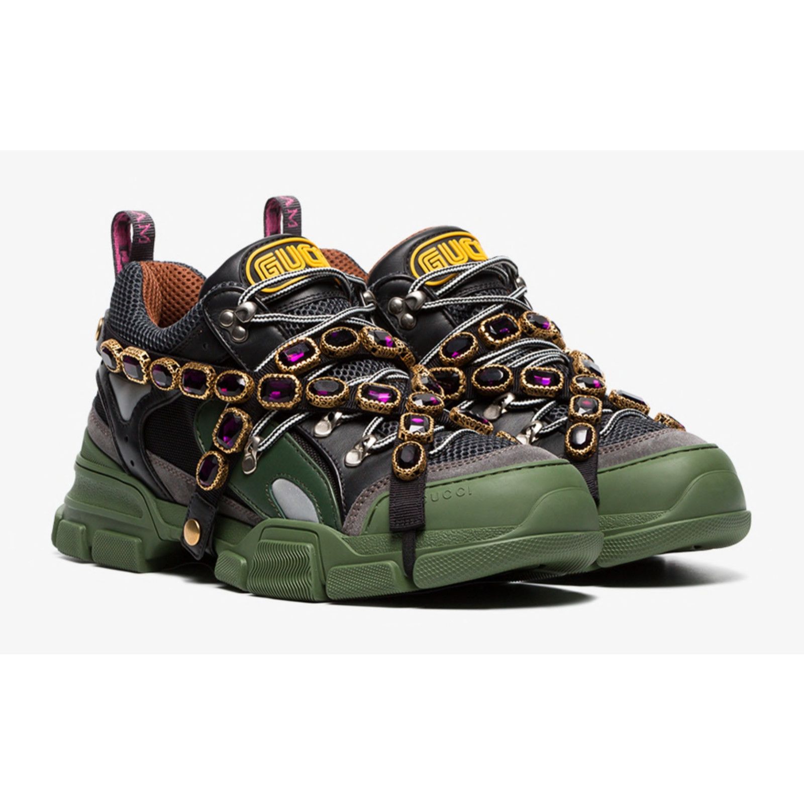 Gucci Womens Journey Flashtrek Crystal Hiker Low Boot Sneaker 35 Size US 5 / IT 35 - 2 Thumbnail