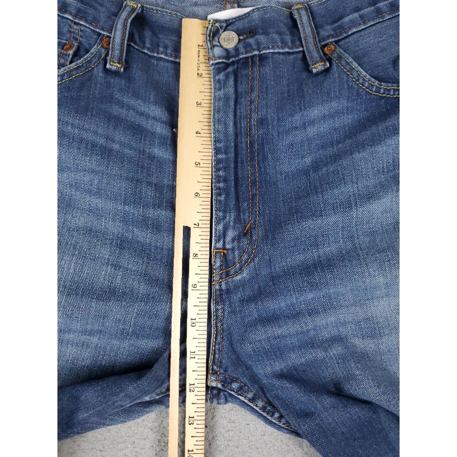 Levi's Levis 514 Jeans Mens Straight Leg 38x32 Blue Cotton 5-Pocket Size US 38 / EU 54 - 3 Thumbnail