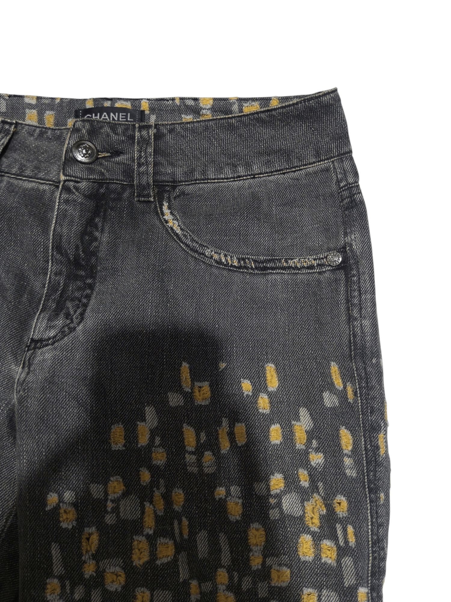 Chanel × Vintage Vintage chanel distressed denim jeans Size 29" - 13 Thumbnail