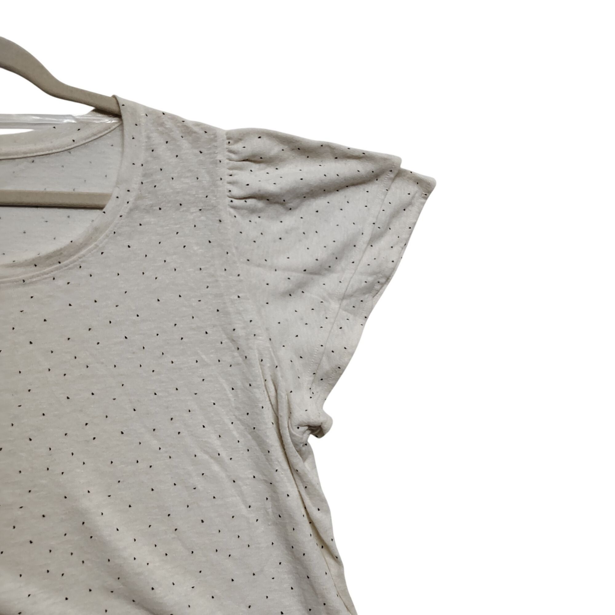 Other Ava & Viv Womens XL White Polka Dot Tee With Double Cap Slee Size XL / US 12-14 / IT 48-50 - 4 Thumbnail