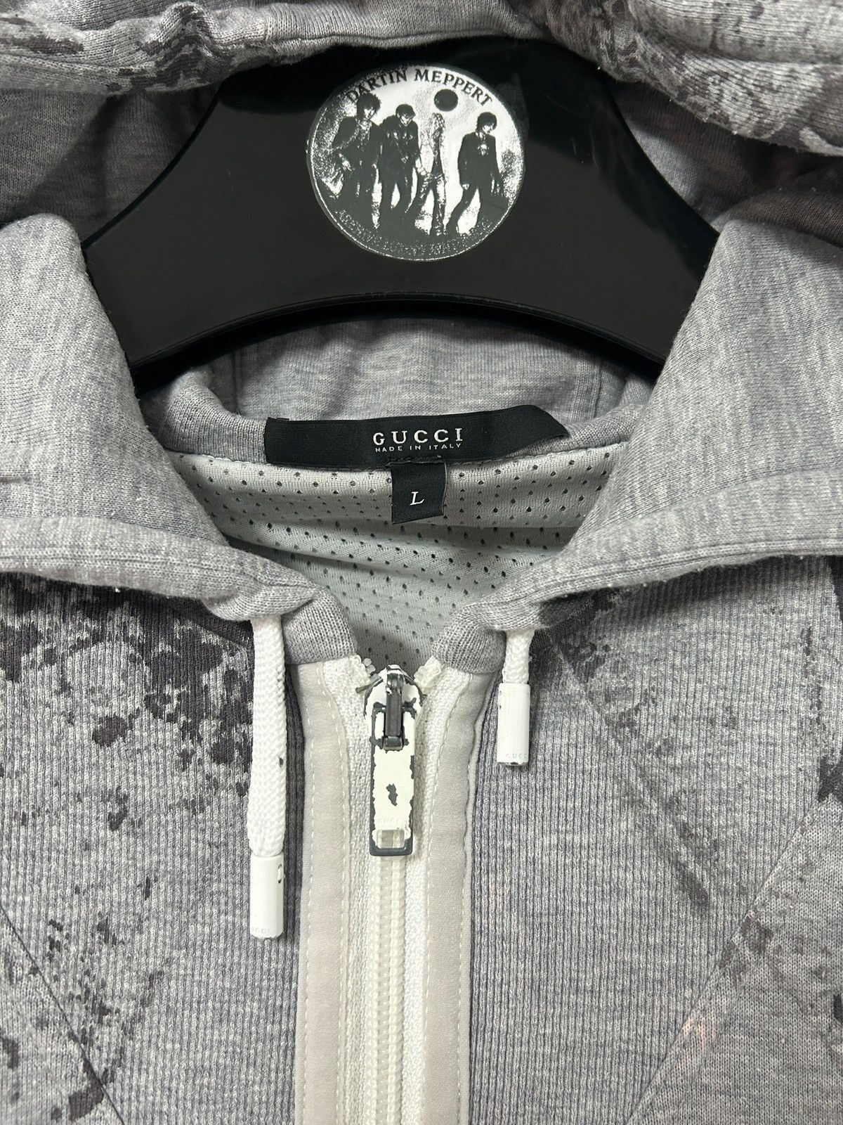 Gucci 2009 Paneled Skull Zip Hoodie Size US L / EU 52-54 / 3 - 5 Thumbnail