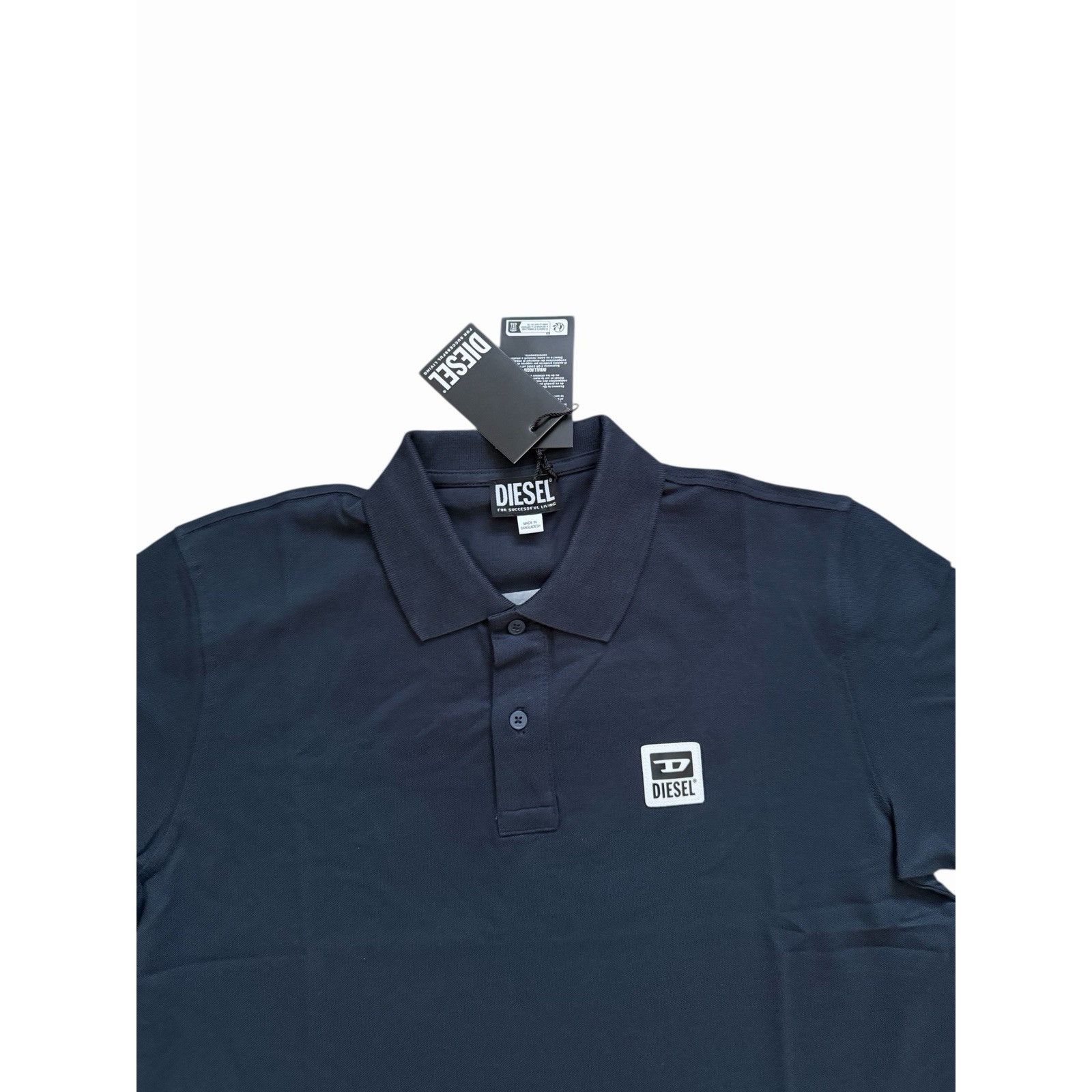 Diesel Diesel Mens T-Smith Polo Shirt Midnight Blue $110 Size L Size US L / EU 52-54 / 3 - 2 Thumbnail