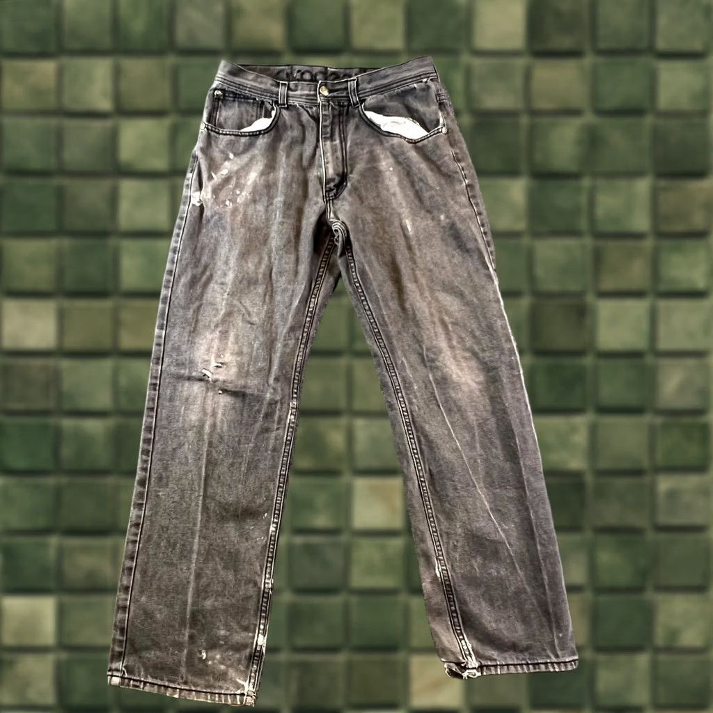 Akademiks Akademiks Jeans Mens 32/32 Gray Denim Distressed Straight Leg Retro Shirt? Size US 32 / EU 48 - 1 Thumbnail