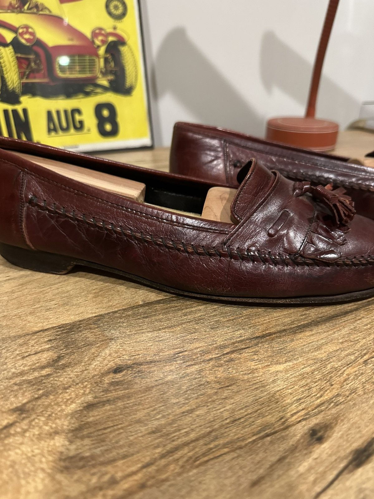 Footjoy Vintage Footjoy Italian Leather Tassel Loafers 9.5 M Size US 9.5 / EU 42-43 - 3 Thumbnail