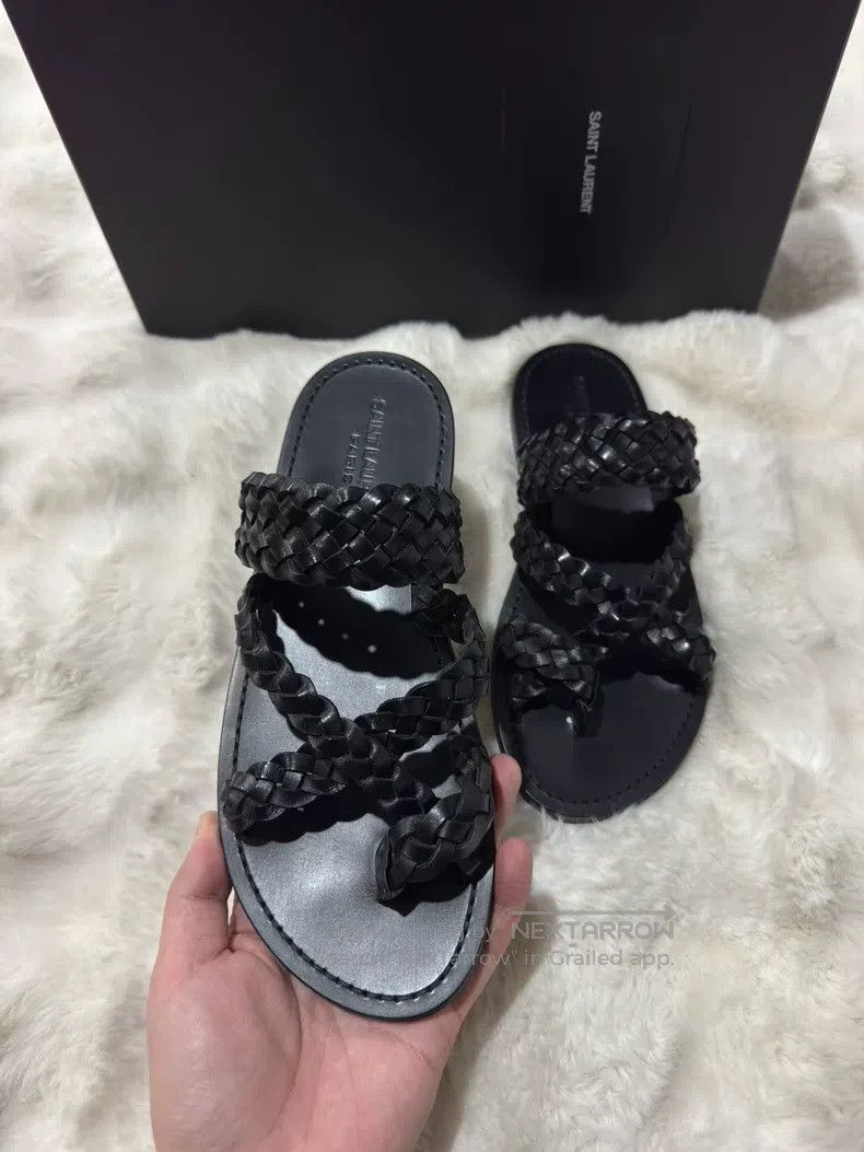 Saint Laurent Paris Saint Laurent Paris Woven Slippers Sandals Size US 7 / EU 40 - 3 Thumbnail