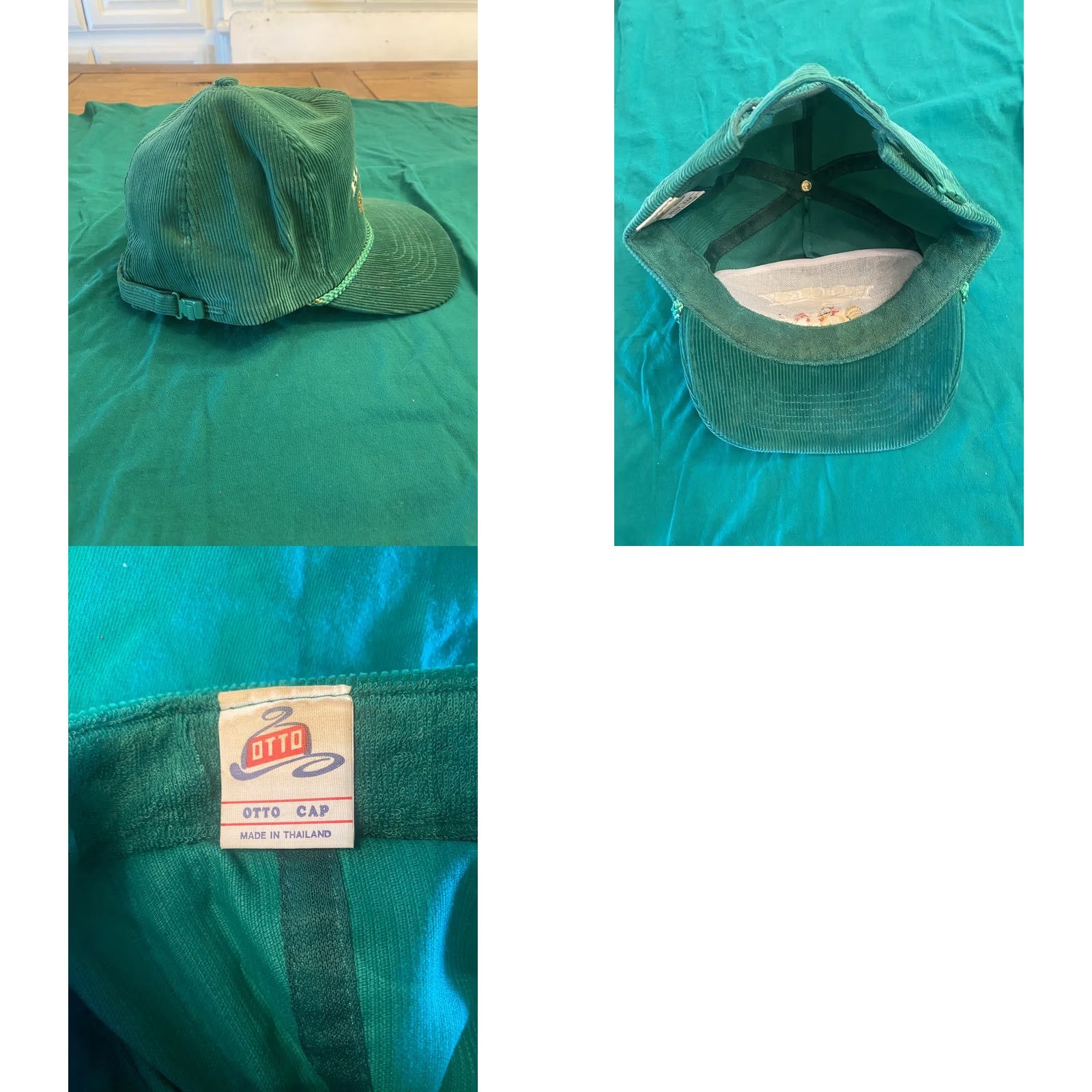 Hanes VINTAGE Rocky Chickens Corduroy Hat & Single Stitch Shirt XL Green Mens Hat Shirt XL Green Hanes Corduroy Vintage 1980s 90s Size US XL / EU 56 / 4 - 9 Thumbnail