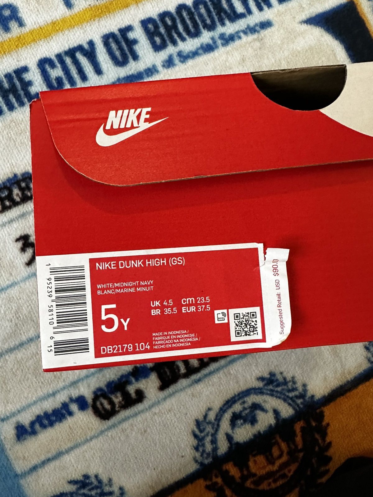 Nike Nike Dunk High Championship Navy Size US 5 / EU 37 - 7 Thumbnail