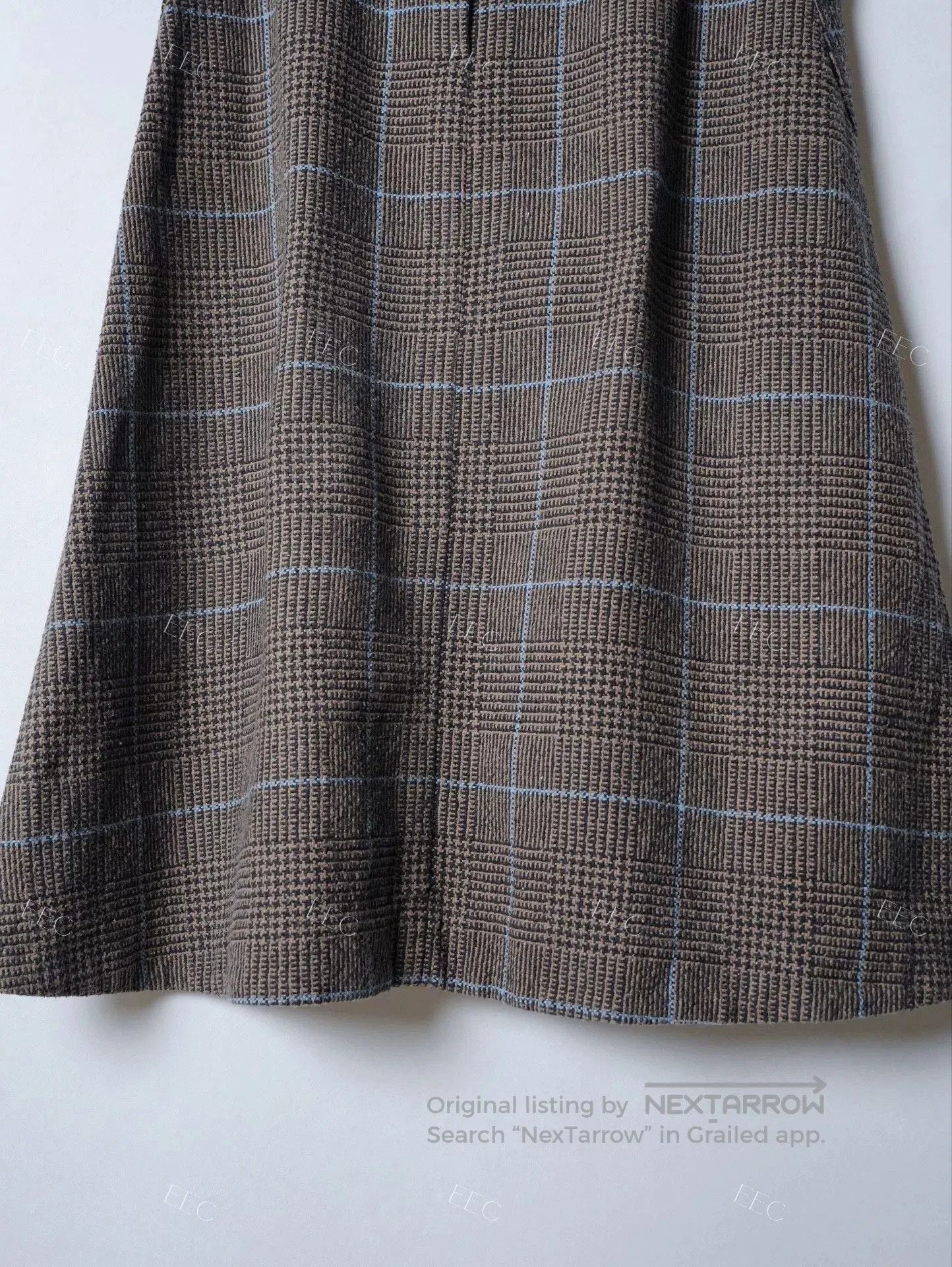 45rpm Brown Checkered Umbrella Skirt. Size 26" / US 2 / IT 38 - 8 Thumbnail