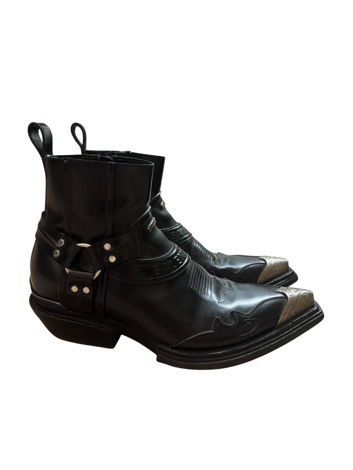 Balenciaga Balenciaga Santiag Harness Boot Black size 42 | Grailed
