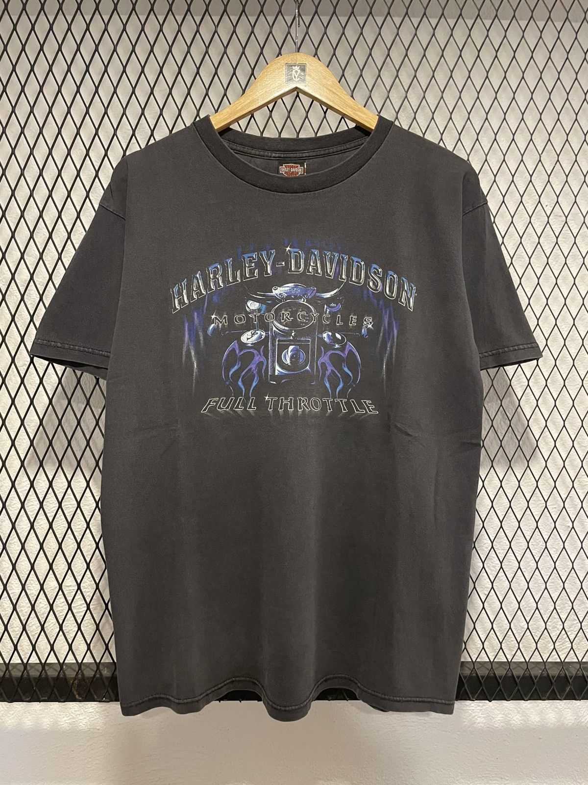 Harley Davidson Vintage 90s Harley Davidson Full Throttle T-Shirt Size US L / EU 52-54 / 3 - 1 Thumbnail