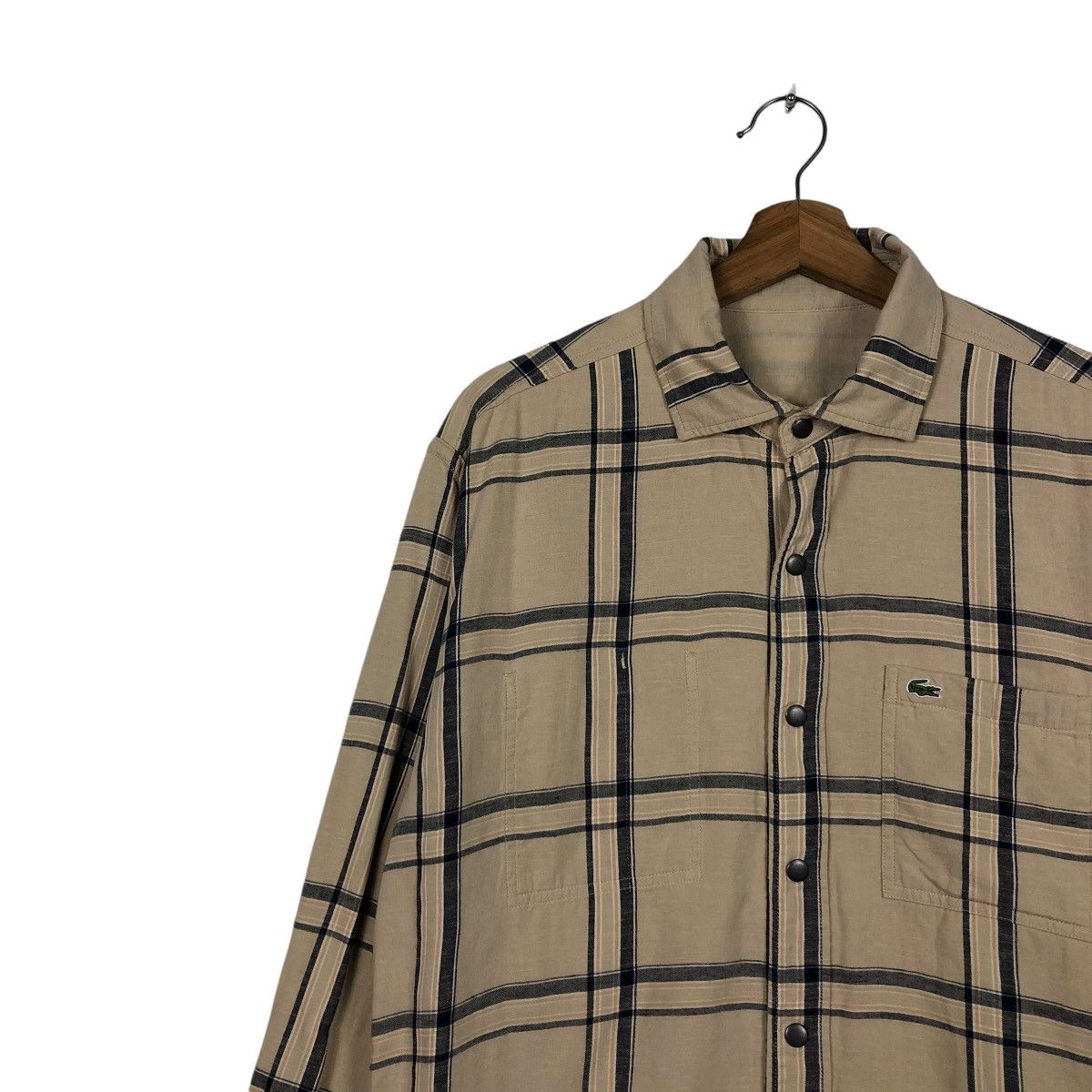 Japanese Brand 🔥VINTAGE REVERSIBLE FLANNEL JACKET LACOSTE TARTAN DESIGN Size US M / EU 48-50 / 2 - 9 Thumbnail