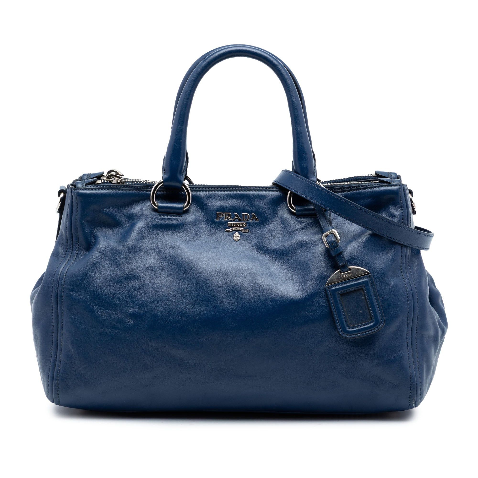 Prada Soft Calf Double Zip Convertible Tote Size ONE SIZE - 1 Thumbnail