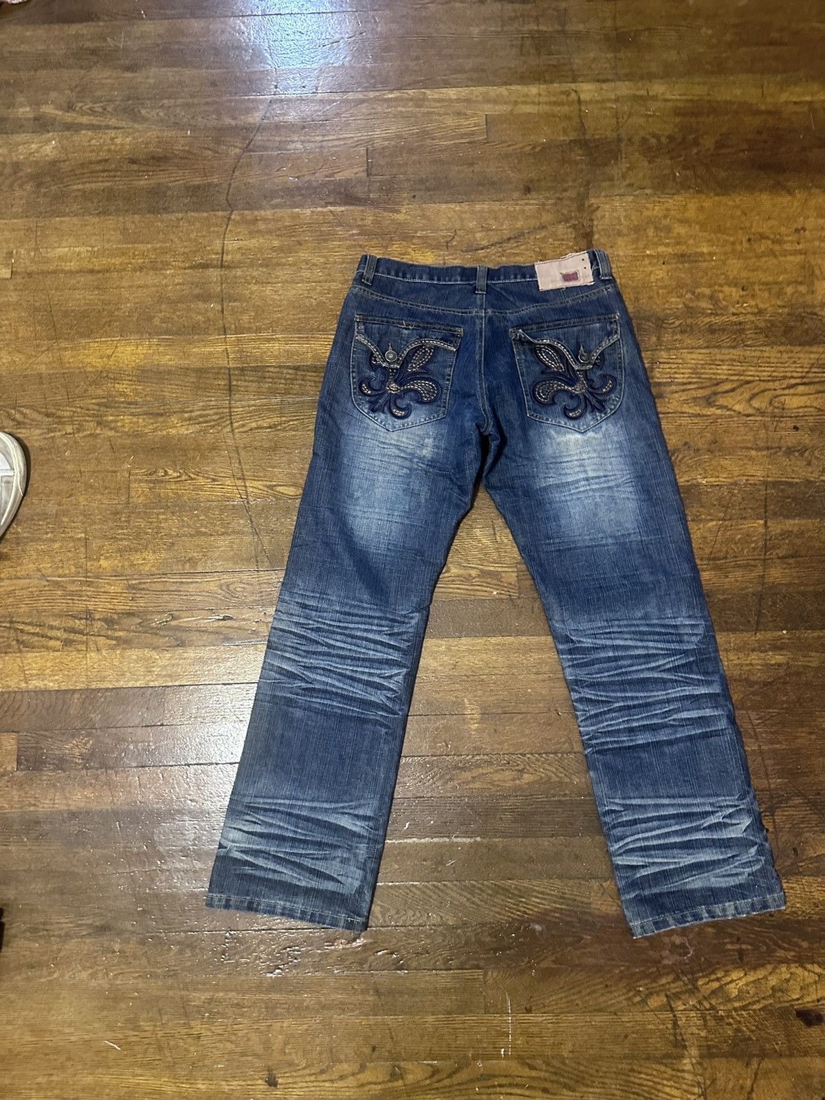 Vintage Raw blue jeans Size US 34 / EU 50 - 1 Thumbnail