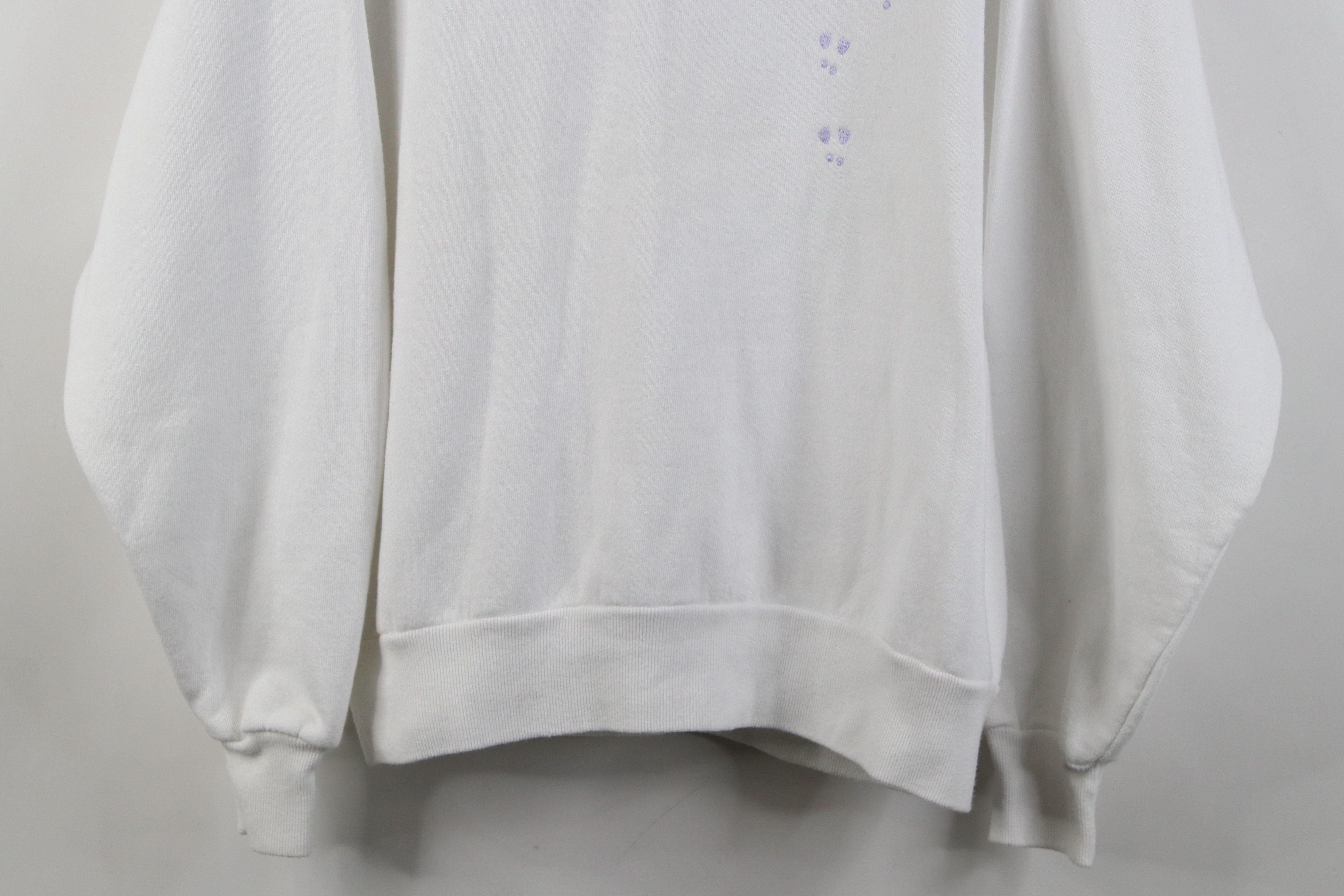 Vintage Vintage 90s Streetwear Bunny Rabbit Collared Sweatshirt Size L / US 10 / IT 46 - 3 Thumbnail