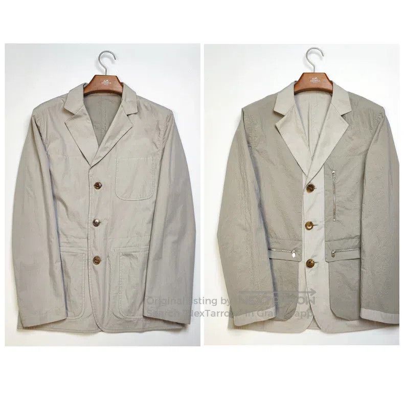 Hermes Hermes Gray Double-faced Casual Suit Size 48R - 1 Thumbnail