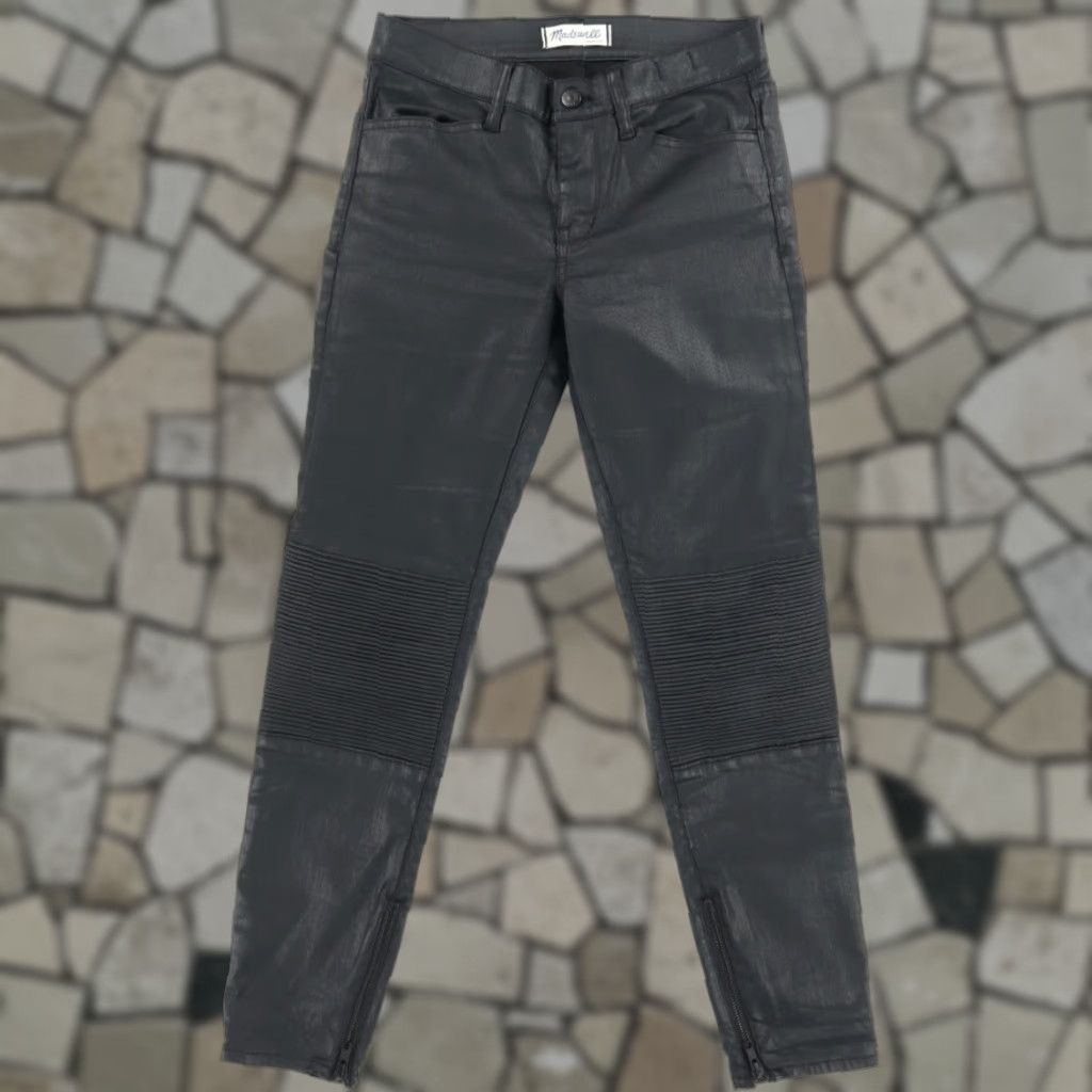 Madewell Madewell Jeans Black Women 27 Slim Skinny Coated Twill Stretch Pants Size 27" / US 4 / IT 40 - 1 Thumbnail