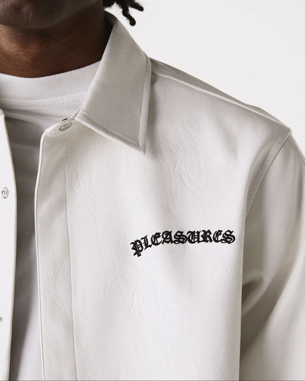 Pleasures Pleasures Leather Overshirt Size US M / EU 48-50 / 2 - 3 Thumbnail