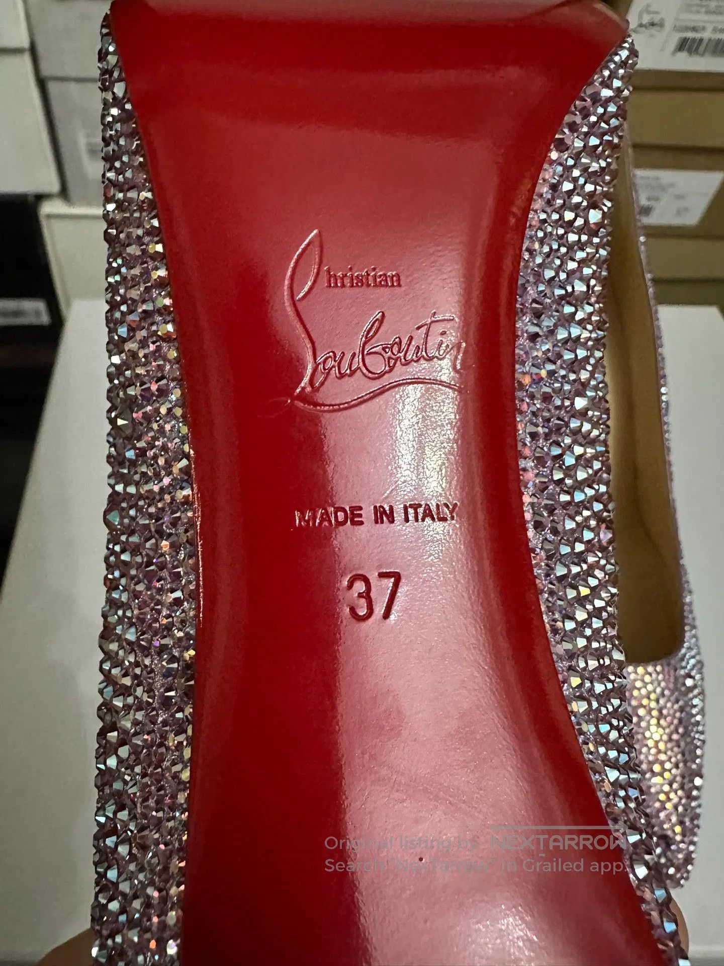 Christian Louboutin Christian Louboutin Red Sole Crystal Heels. Size US 6 / IT 36 - 6 Thumbnail