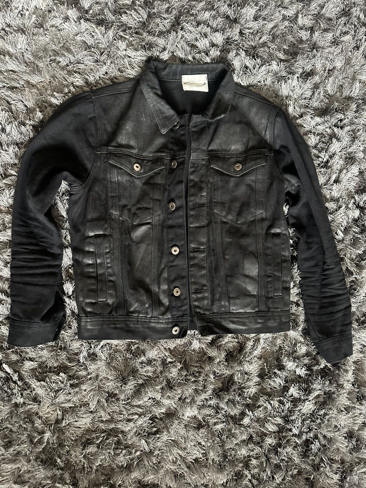 Hysteric Glamour Dual Personality Japanese Waxed Black Denim Jacket Size US S / EU 44-46 / 1 - 1 Thumbnail