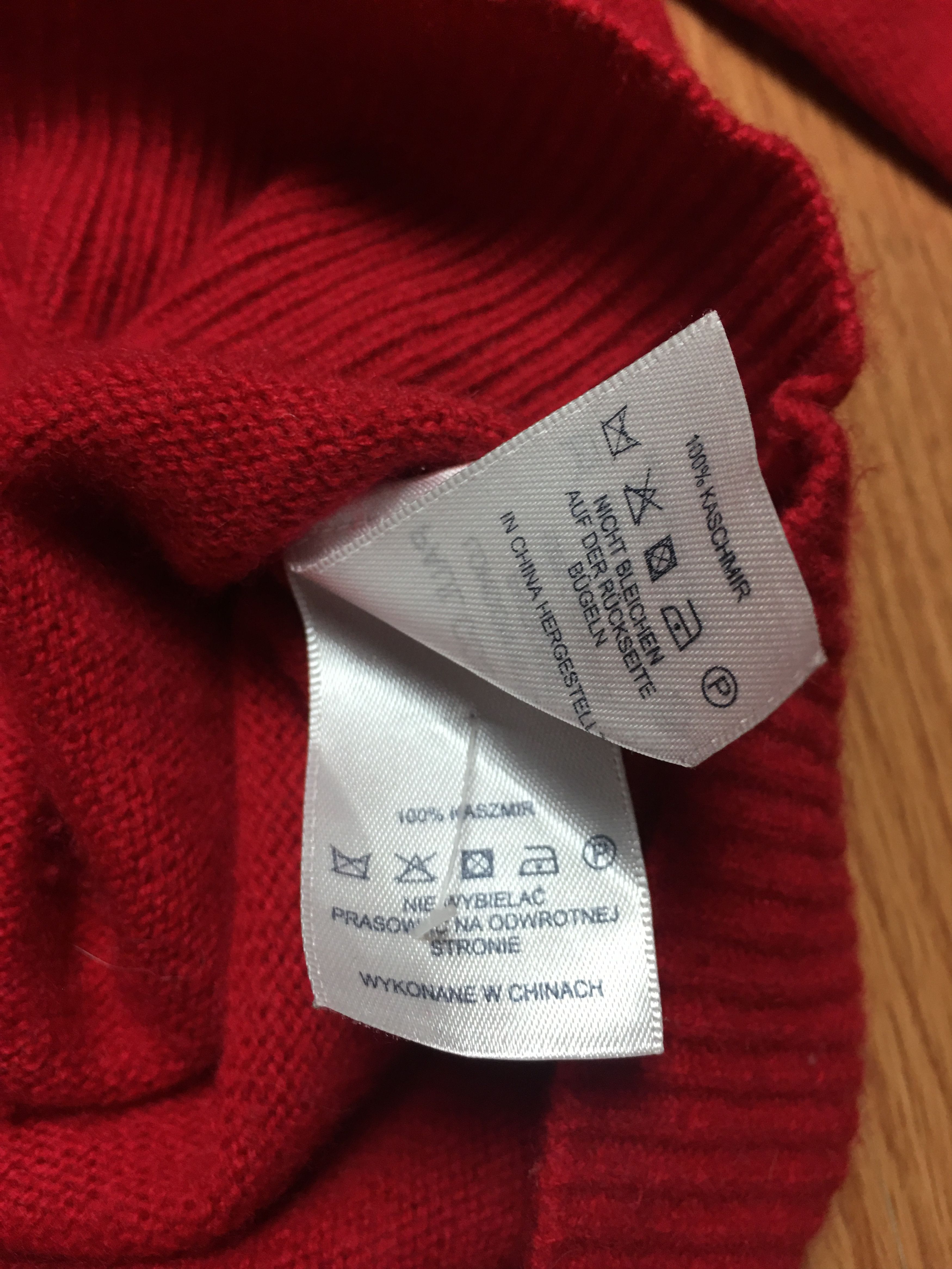 Designer Paul Costelloe Cashmere Red Turtle Neck Sweater Size S / US 4 / IT 40 - 9 Thumbnail