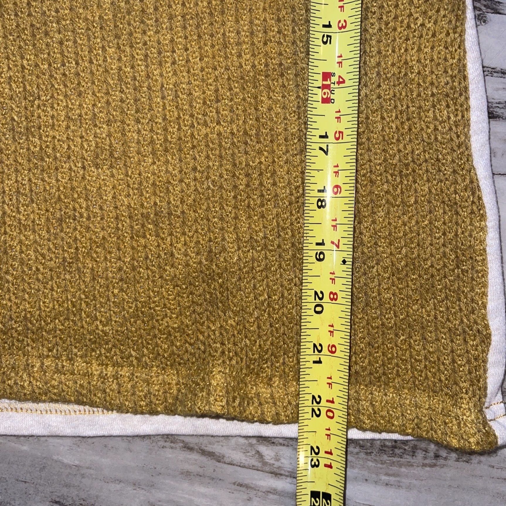 Vintage Hem & Thread Women’s Pullover Hoodie Size Large Cream Mustard Yellow Size L / US 10 / IT 46 - 6 Thumbnail