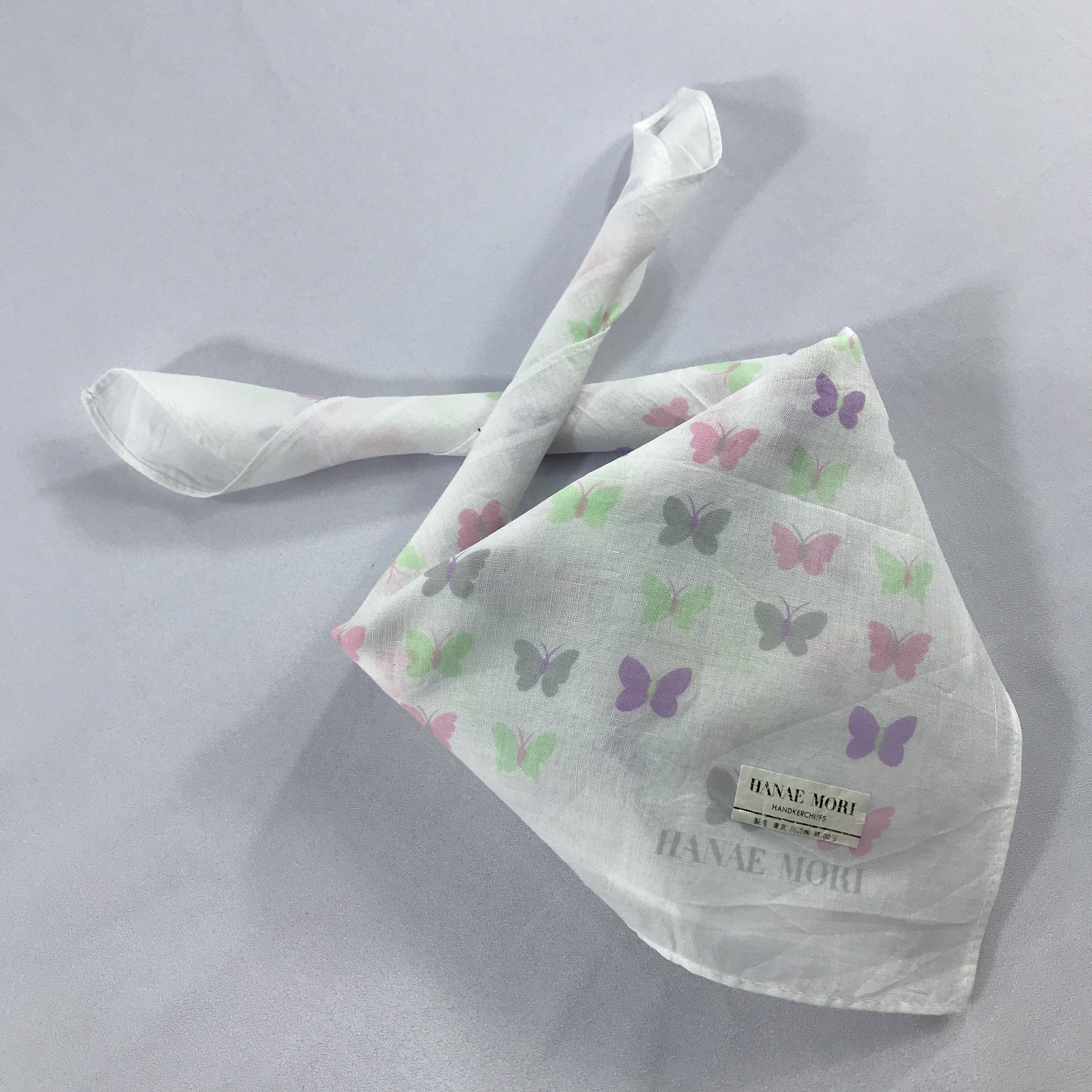 Hanae Mori × Vintage Hanae Mori Bandana / Handkerchief / Neckerchief - S2443 Size ONE SIZE - 4 Thumbnail