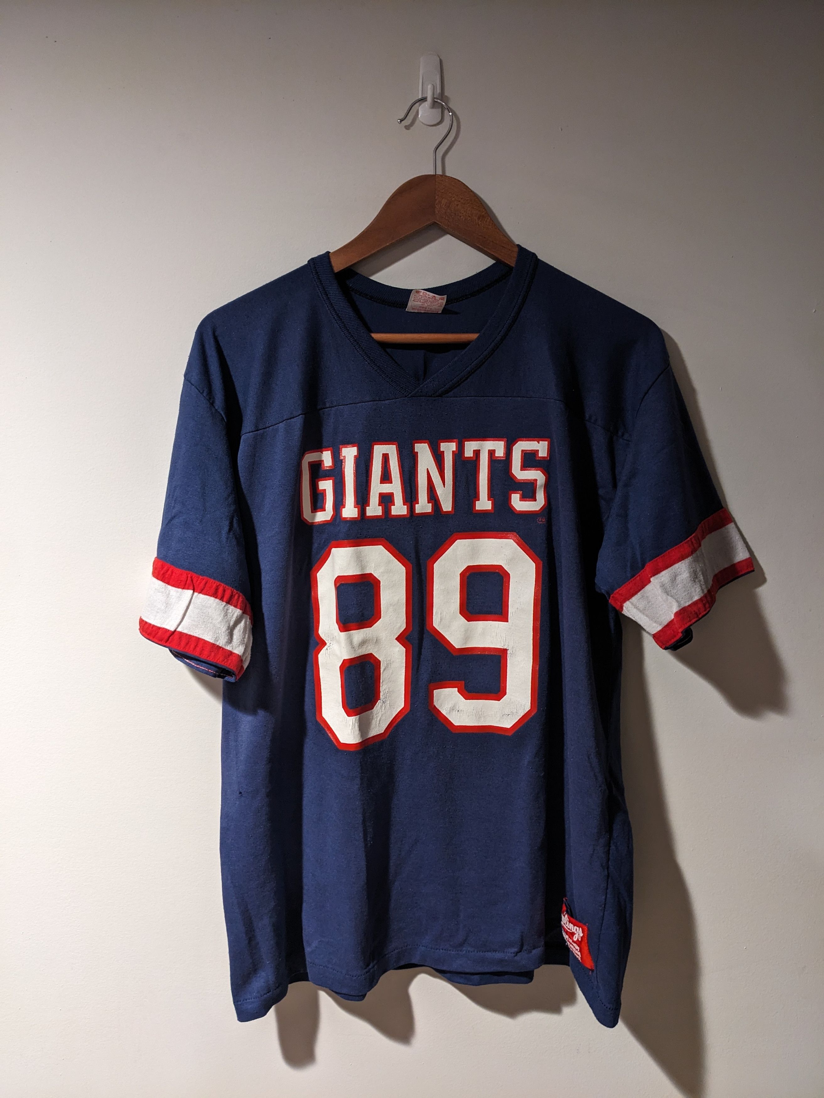 NFL × Vintage Vintage 90s New York Giants #89 Jabber XL 3/4 Sleeve T-Shirt Size US XL / EU 56 / 4 - 1 Thumbnail