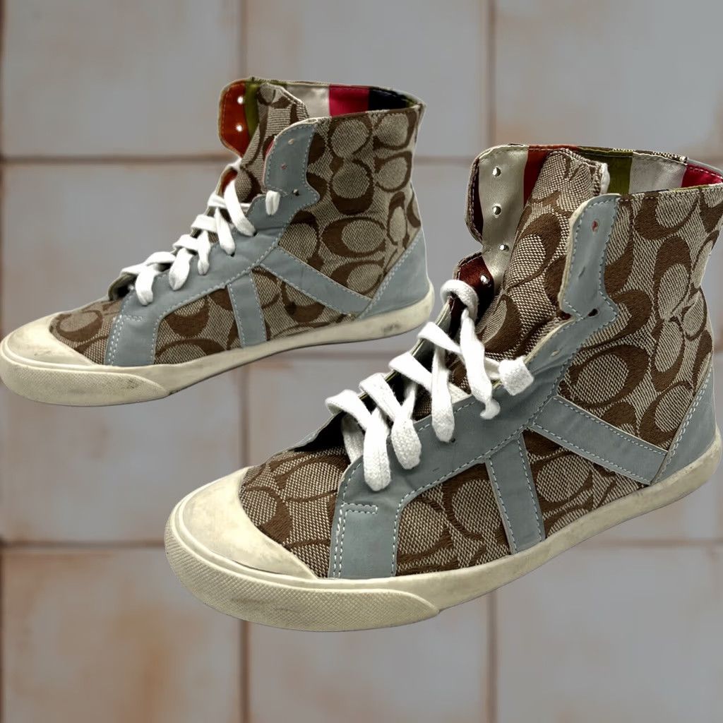 Coach COACH Bonney High Top Womens Size 7.5 M Logo Lace Up Brown Sneakers Size M / US 6-8 / IT 42-44 - 1 Thumbnail