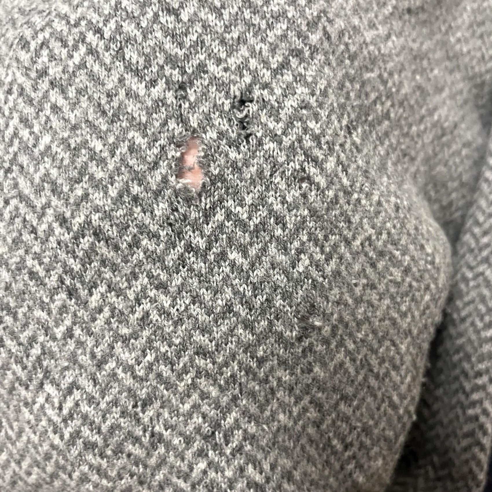 Polo Ralph Lauren Polo Ralph Lauren Sweater Mens Large Gray 1/4 Zip Mock Neck Wool Herringbone Size US L / EU 52-54 / 3 - 2 Thumbnail