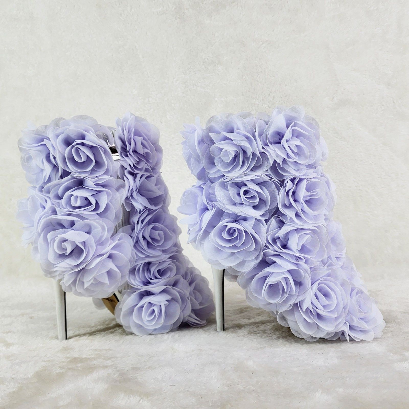 Other Beauty 3D Flowers Floral High Heel Elegant Xoanna Ankle Boo Size US 9 / IT 39 - 3 Thumbnail