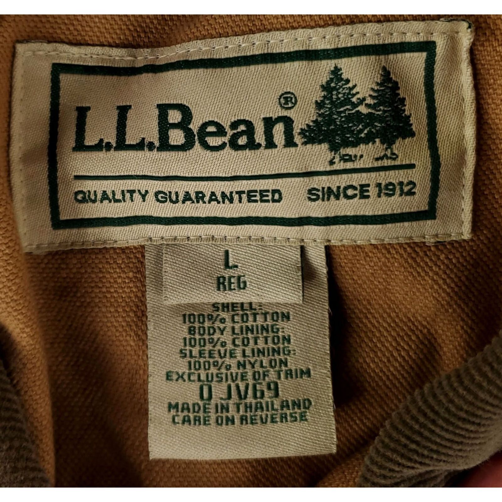 Vintage L.L. Bean Jacket Chore Barn Lined Corduroy Collar Brown Mens L Reg Jacket Size US L / EU 52-54 / 3 - 2 Thumbnail