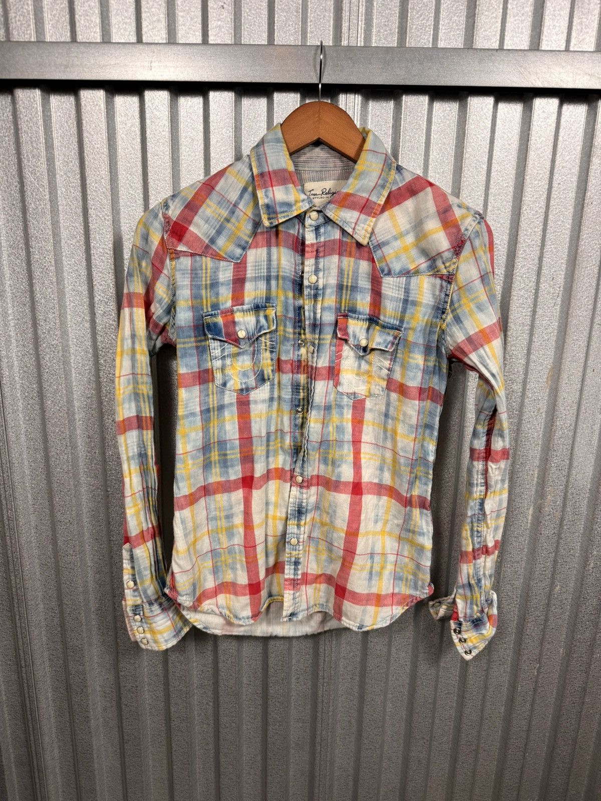 True Religion True Religion Pearl Snap Plaid Button up Western Shirt Size S / US 4 / IT 40 - 4 Thumbnail