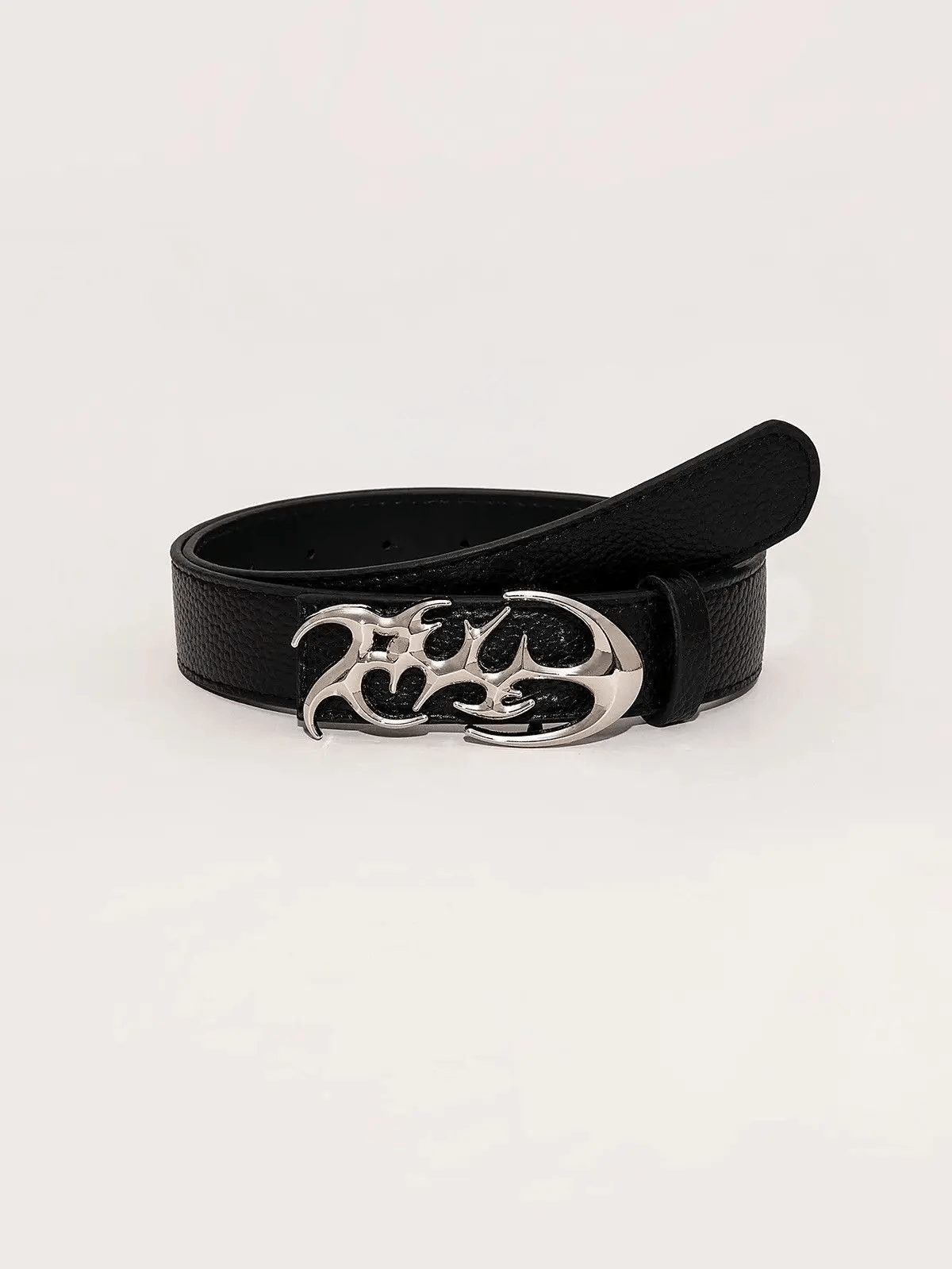 Jewelry Streetwear Design Buckle PU Leather Belt Size ONE SIZE - 2 Thumbnail