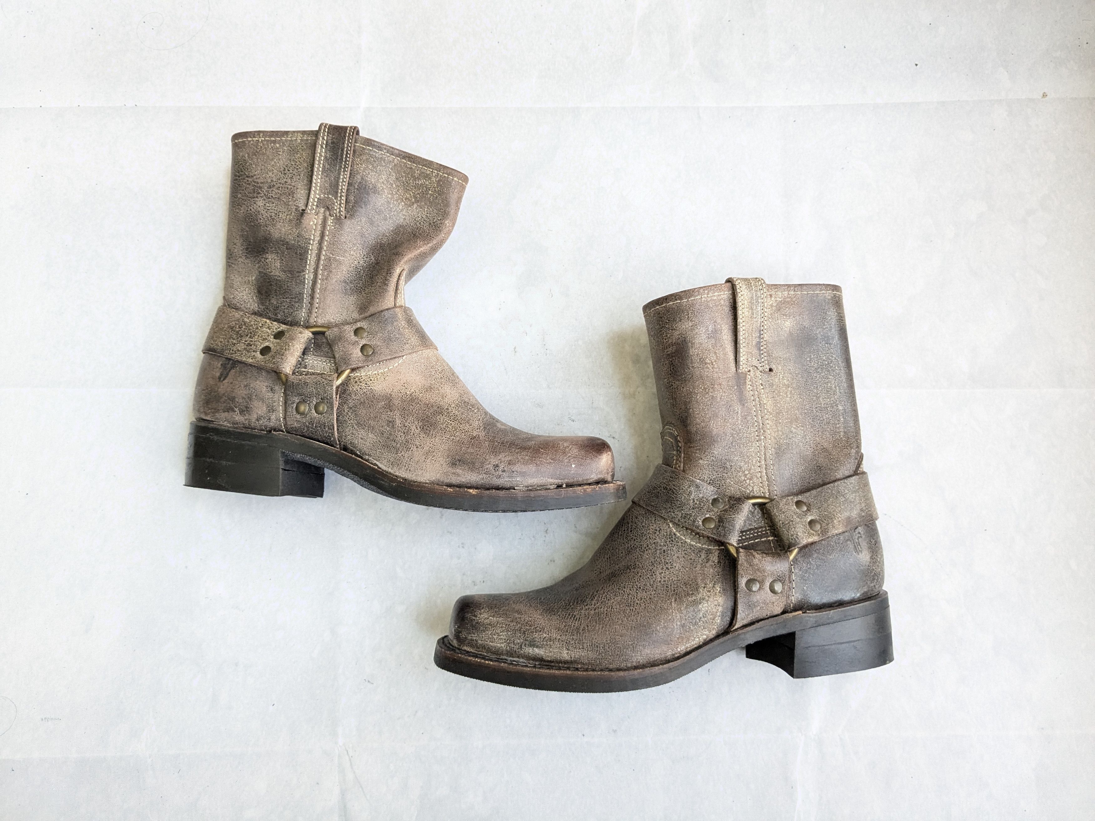 Frye Frye Harness Boots Brown Leather 9.5 M Leather Buckle Size US 9.5 / EU 42-43 - 1 Thumbnail