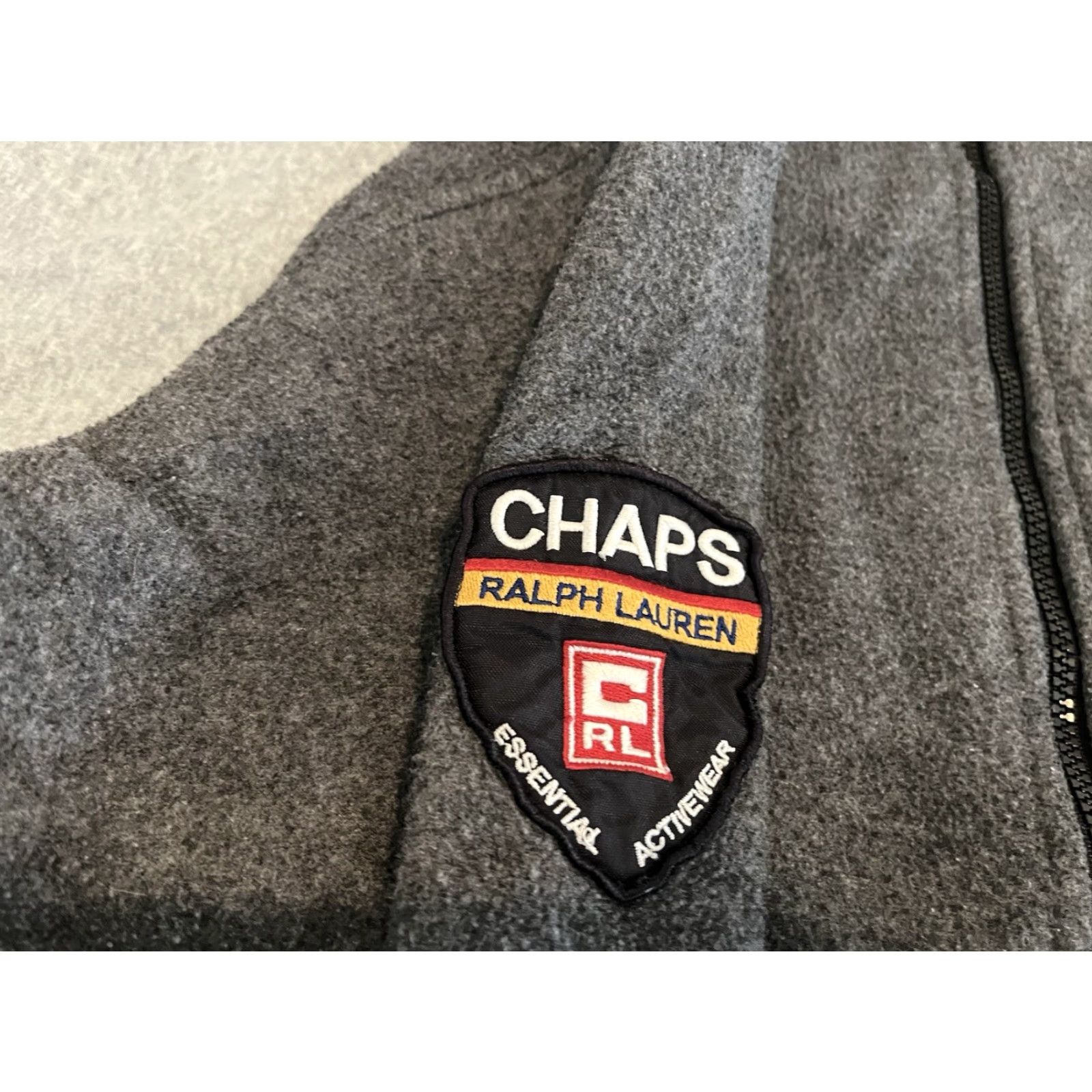 Ralph Lauren VINTAGE Ralph Lauren Chaps Full Zip Fleece Jacket Regular Large Gray Men 90s Outdoor Size US L / EU 52-54 / 3 - 3 Thumbnail