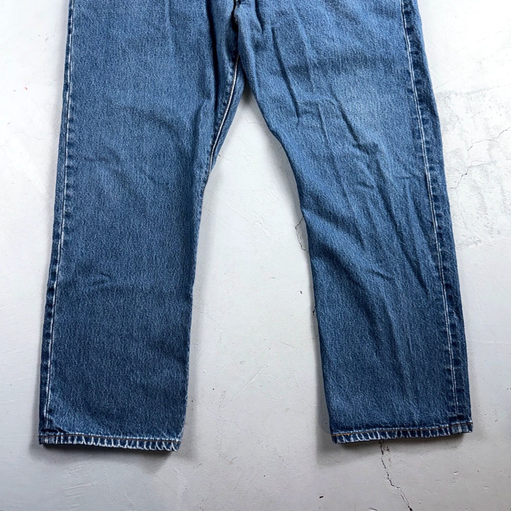 Levi's Levi's 501 Vintage Jeans Straight Denim Blue 42x32 Regular Men 90s Distressed Mid Rise 42 32 S Mid Blue Jeans Mens Levi's 501 Series 501 Size US 42 / EU 58 - 3 Thumbnail