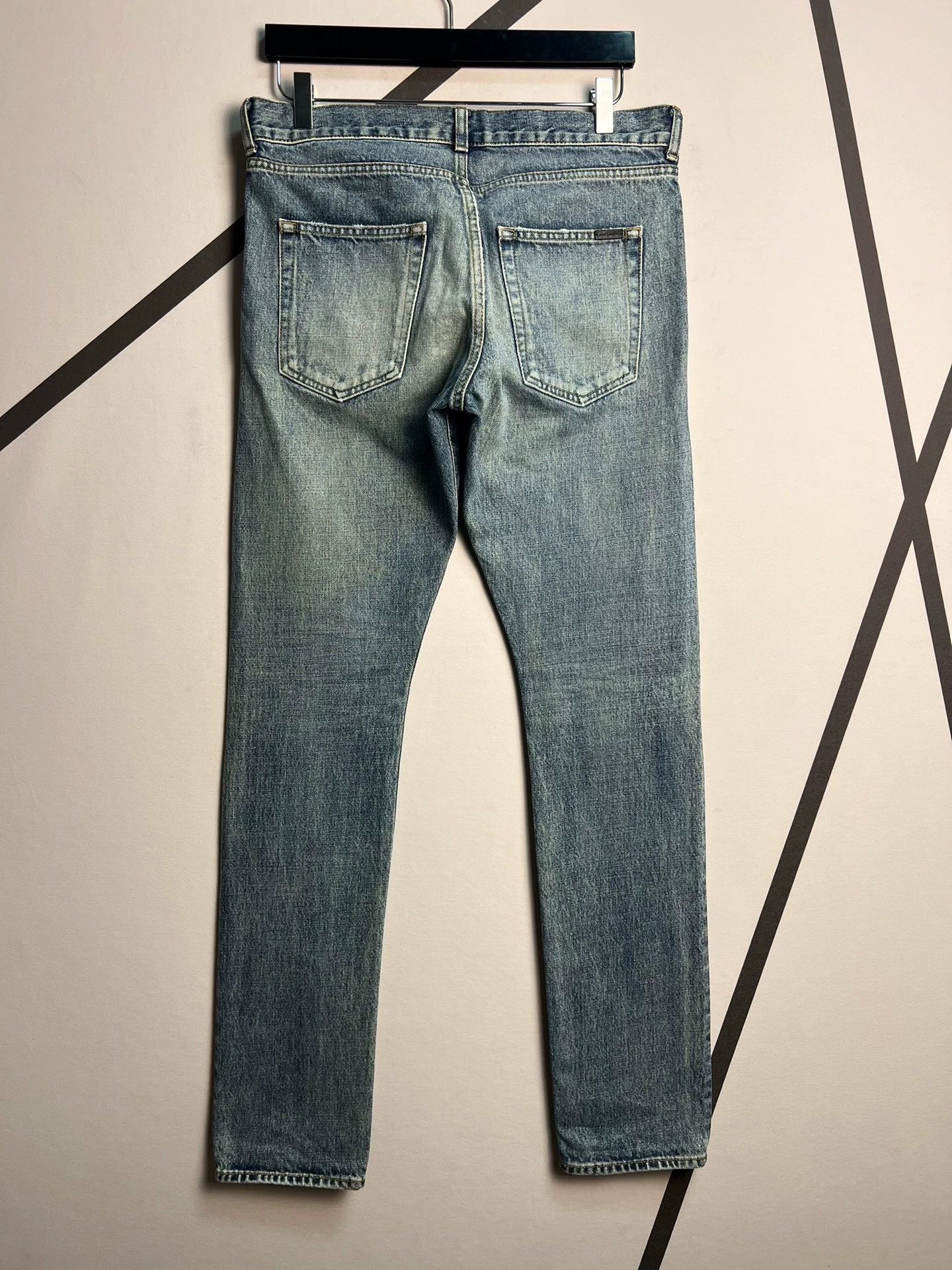 Saint Laurent Paris Saint Laurent SLP light blue washed slim straight jeans Size US 32 / EU 48 - 2 Thumbnail