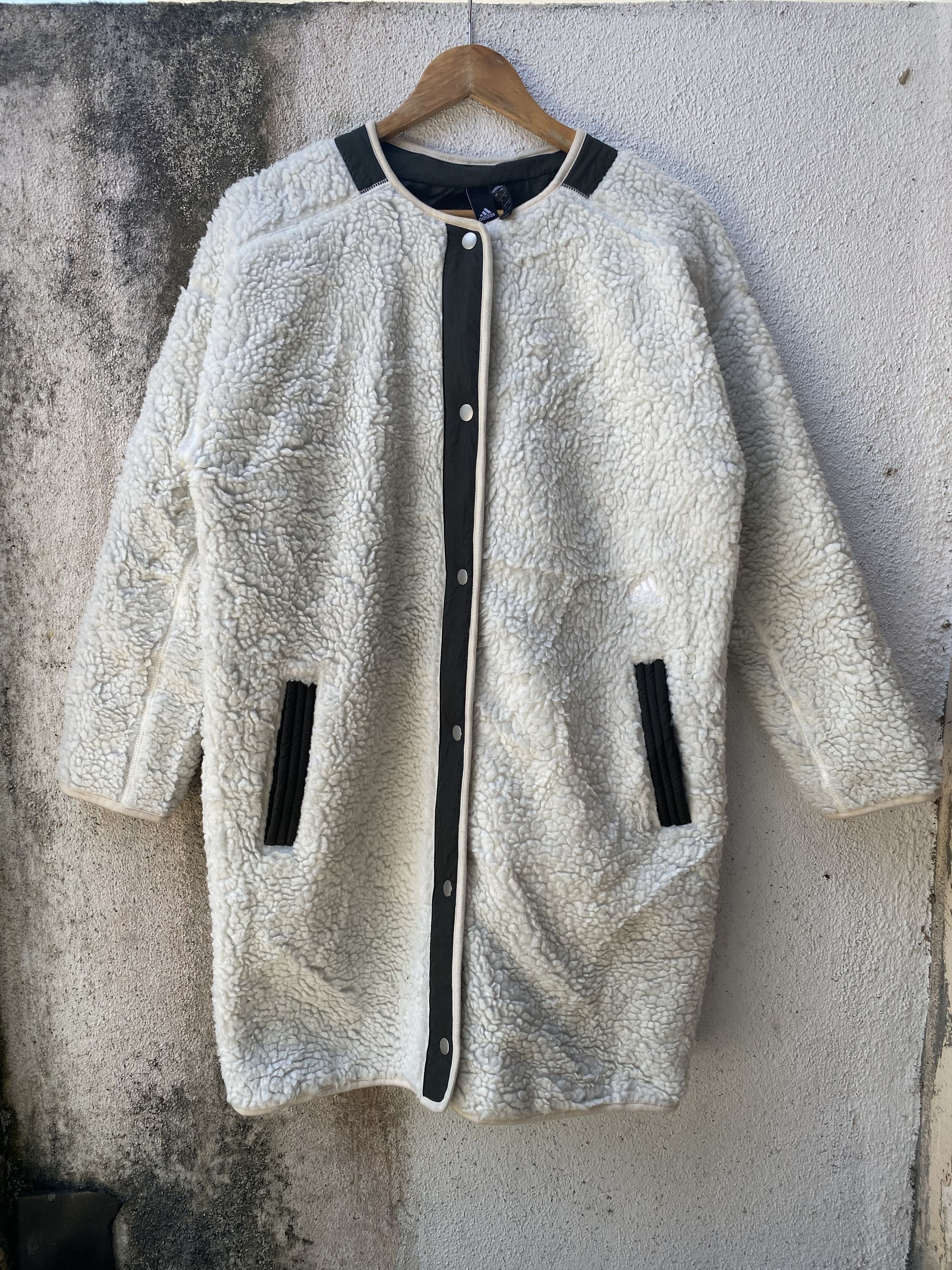 Adidas AWV002 Adidas Fleece Long Jacket Size US M / EU 48-50 / 2 - 2 Thumbnail