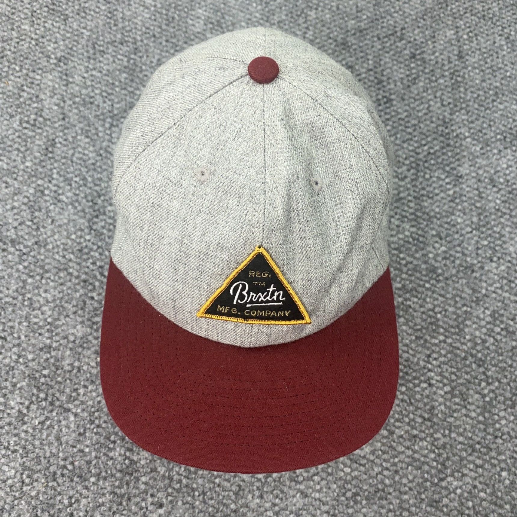 Brixton Brixton Hat Mens One Size Heather Gray Adjustable Wool Blend Snapback Ball Cap Size ONE SIZE - 3 Thumbnail