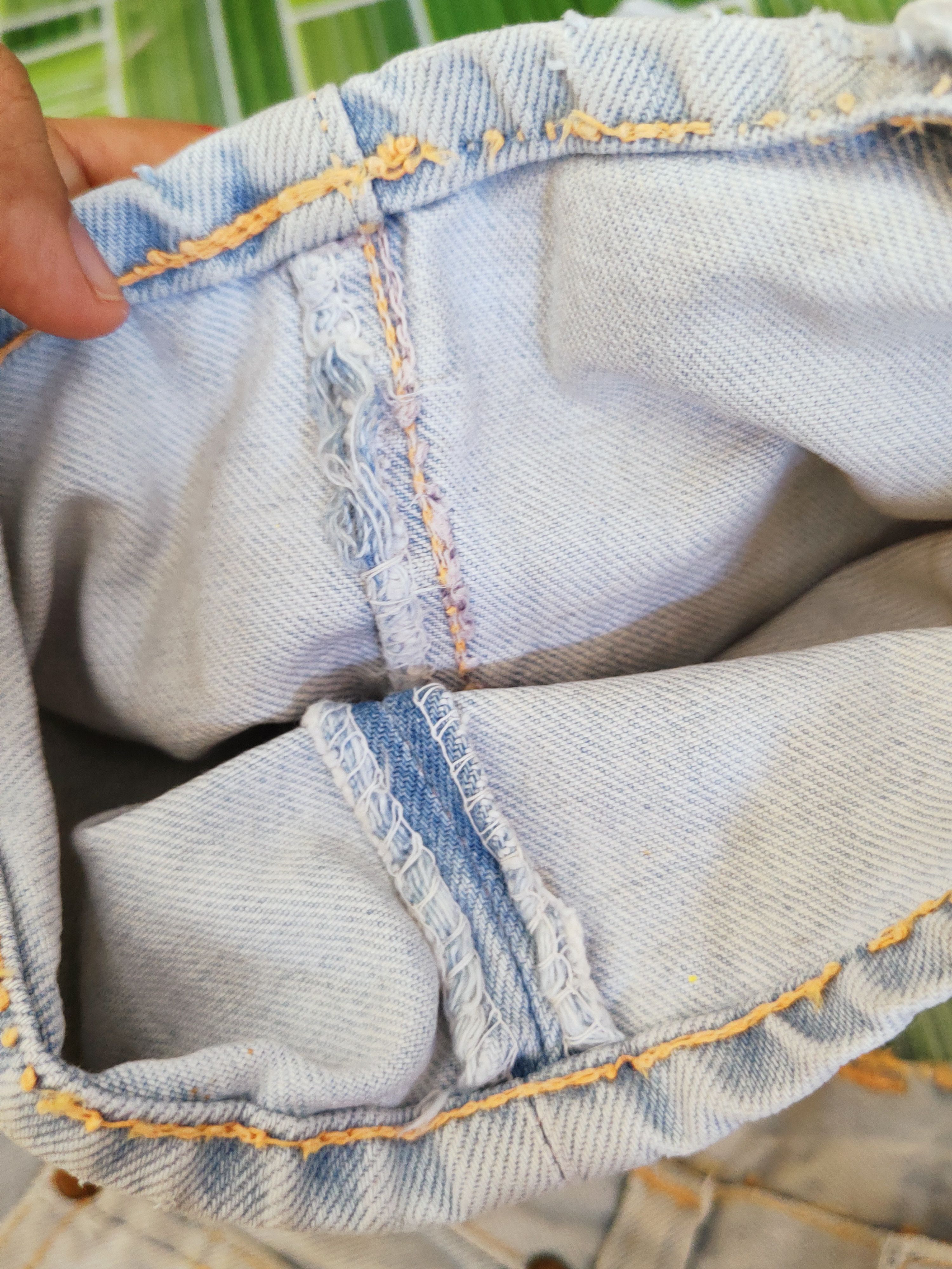 Japanese Brand Wrangler Blue Faded Distressed Ripped Jeans #W542 Size US 32 / EU 48 - 14 Thumbnail