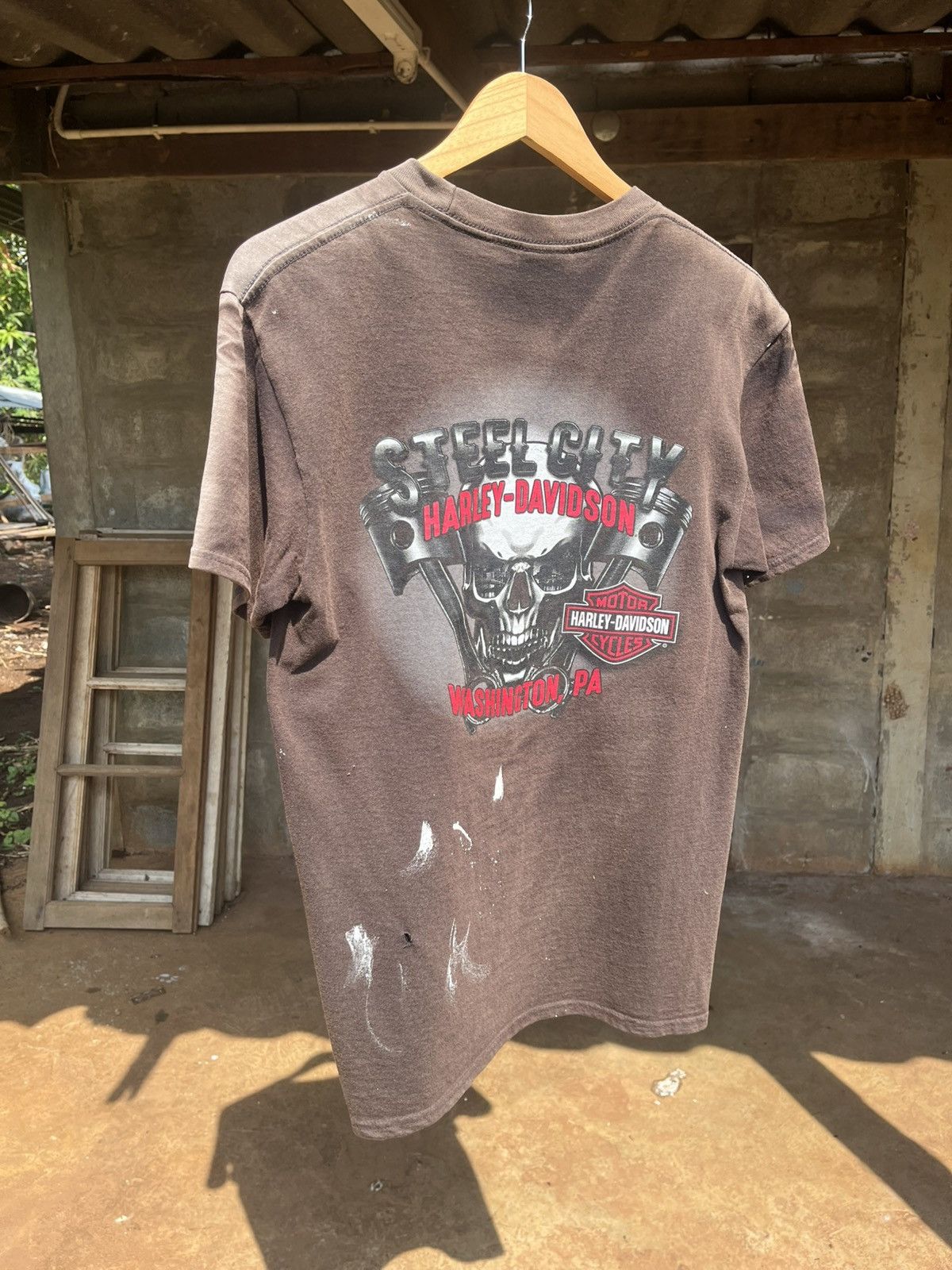 Vintage Thrashed faded H-D Distressed Band Tee Size US M / EU 48-50 / 2 - 3 Thumbnail