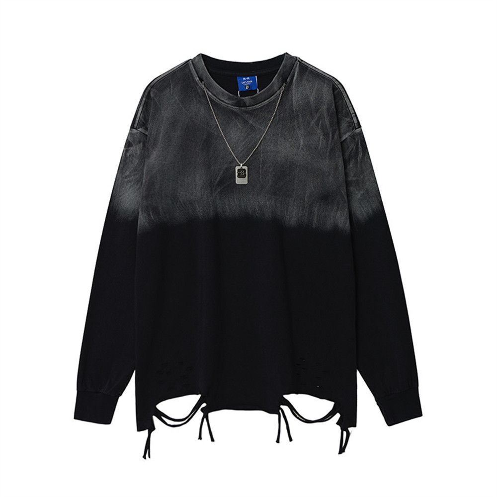 Vintage Men's street casual necklace tie-dye long-sleeved T-shirt Size US M / EU 48-50 / 2 - 1 Thumbnail