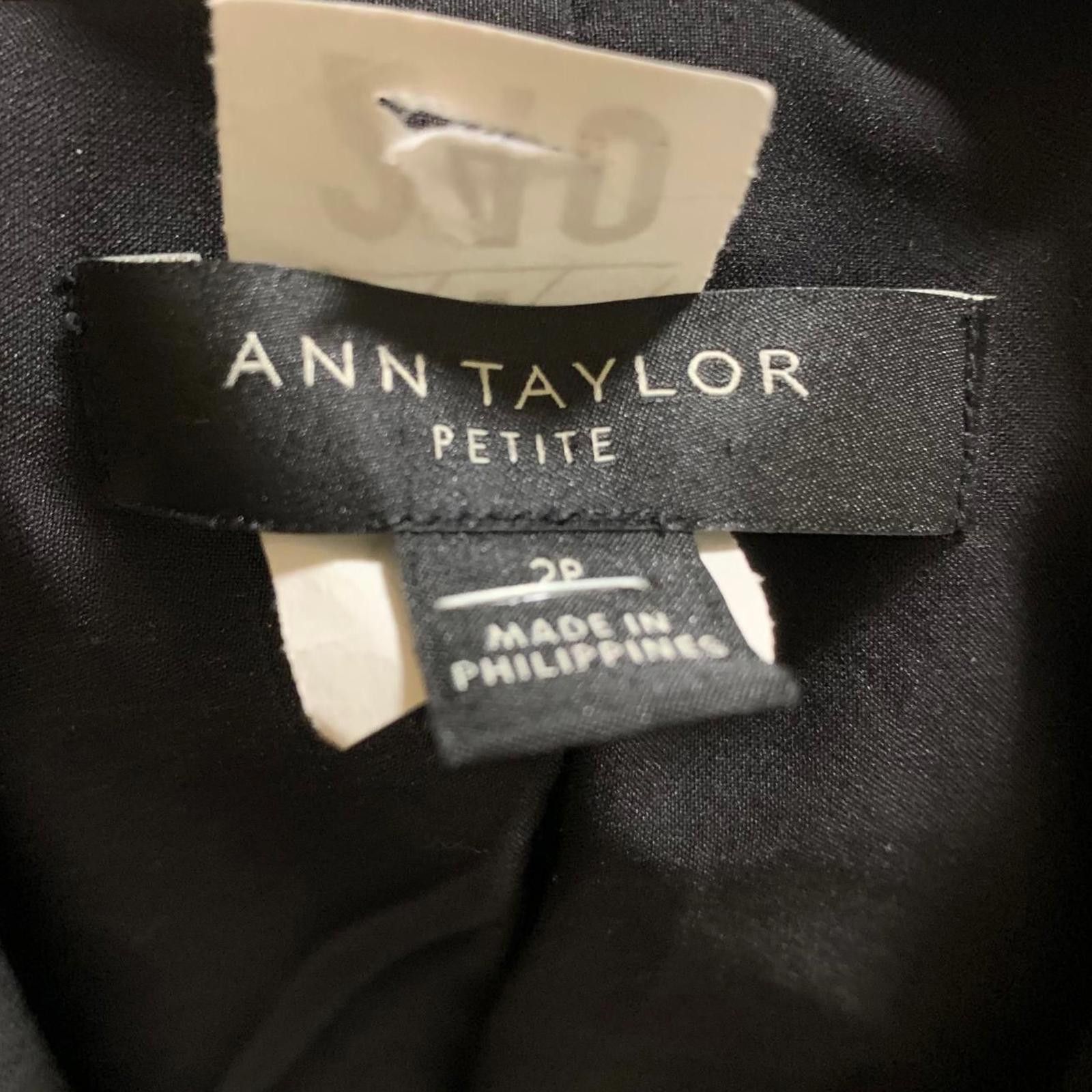 Ann Taylor Ann Taylor Women's Size 2 Petite Black Blazer Jacket Size XS / US 0-2 / IT 36-38 - 3 Thumbnail
