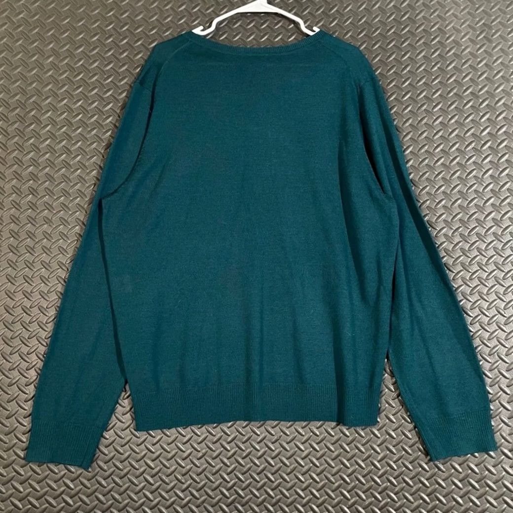 Apt. 9 APT.9 Merino Wool Green V-Neck Knit Pullover Sweater Men XXL Big & Tall NWT Size US XXL / EU 58 / 5 - 3 Thumbnail