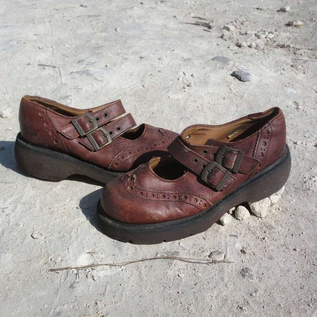 Dr. Martens × Vintage Vintage Dr Martens Maryjane brown wingtip made In England Size US 5.5 / EU 38 - 2 Thumbnail