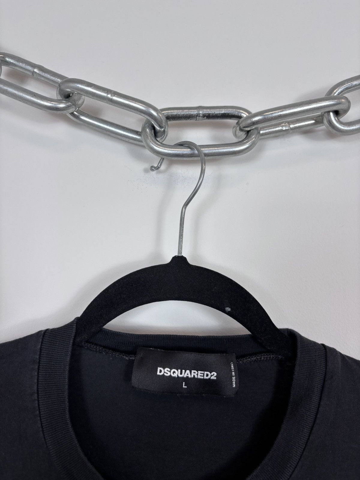 Dsquared2 Dsquared2 Men’s Black T-Shirt Tee Be Cool Be Nice Big Logo Size US L / EU 52-54 / 3 - 7 Thumbnail