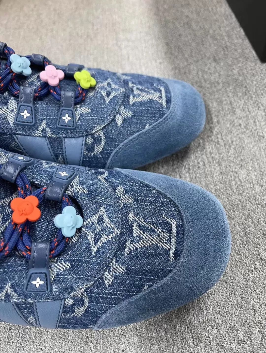 Louis Vuitton LV Sneakerina Denim-Leather Ballet Sneaker '25 37.5 new Size US 7 / IT 37 - 3 Thumbnail