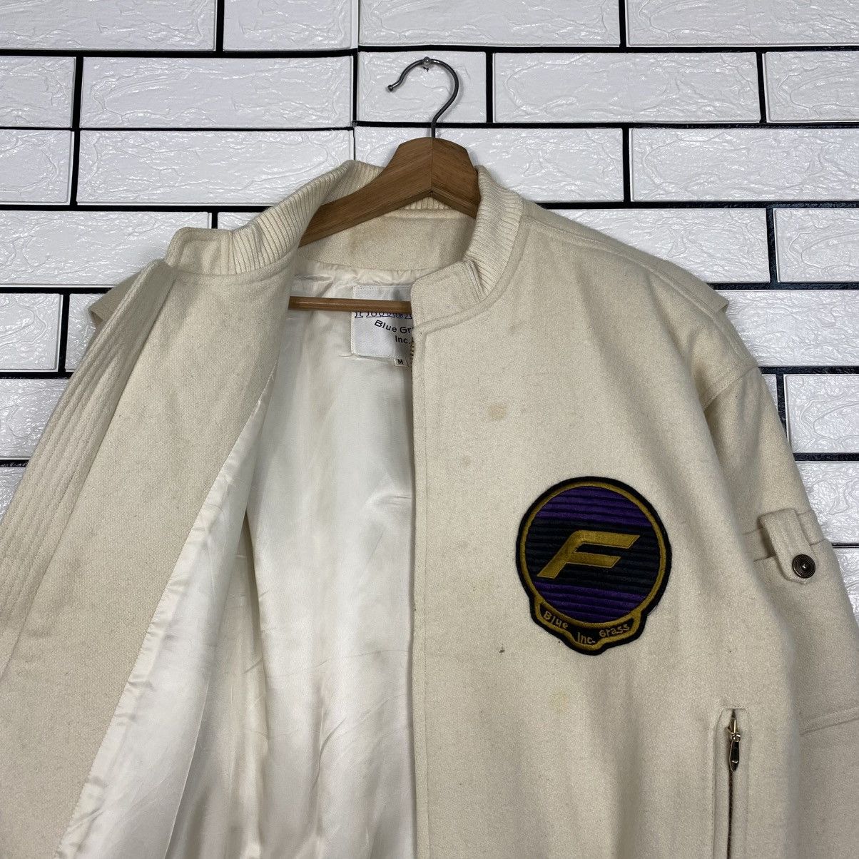 Japanese Brand 📌Vintage Wool Bomber Jacket Flint Lock Issey Miyake Size US M / EU 48-50 / 2 - 13 Thumbnail