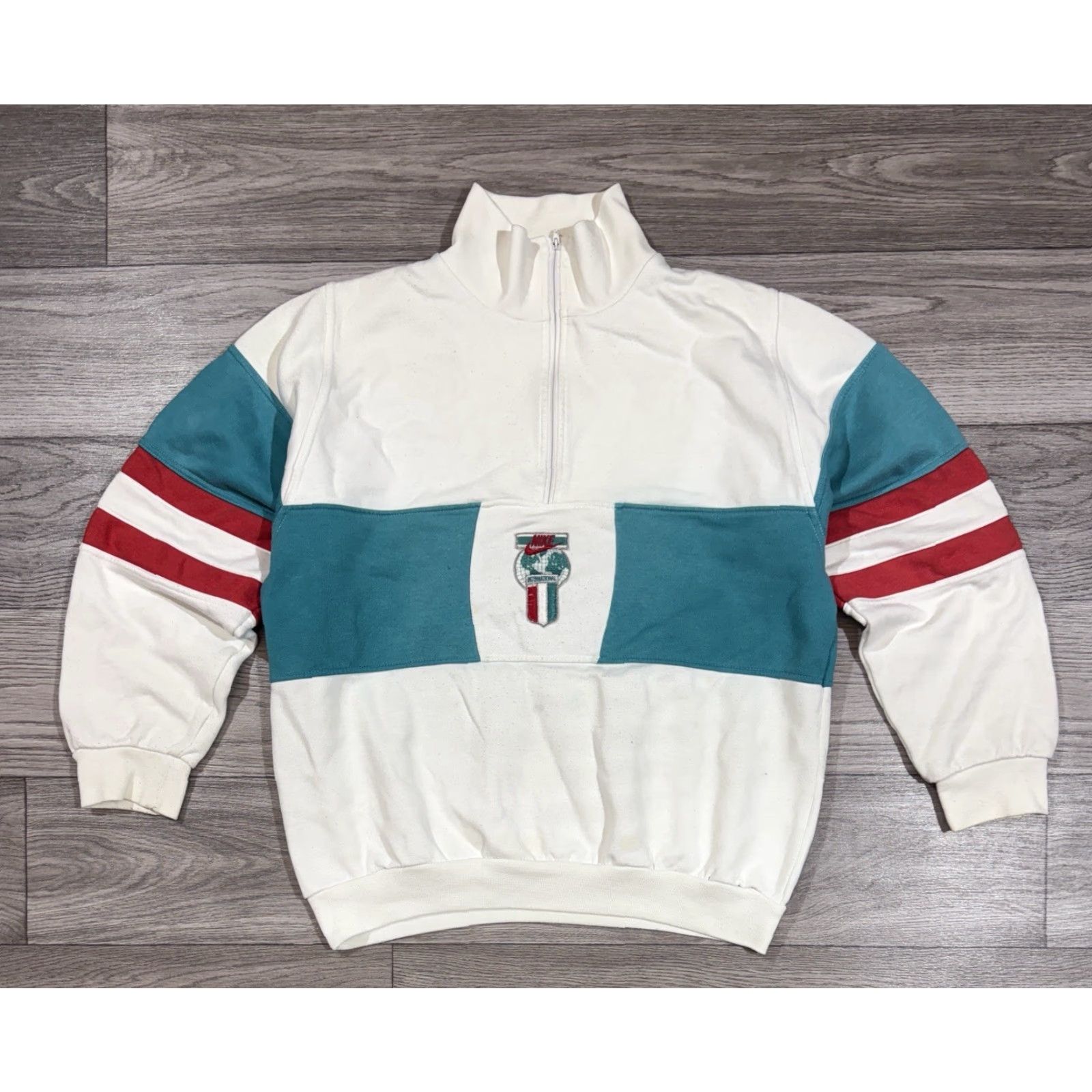 Nike Nike Tracksuit Nike International 1980’s 1/4 Zip Sweater + Pants Set Cotton M Multicolor Men Regular Size M Size US M / EU 48-50 / 2 - 2 Thumbnail