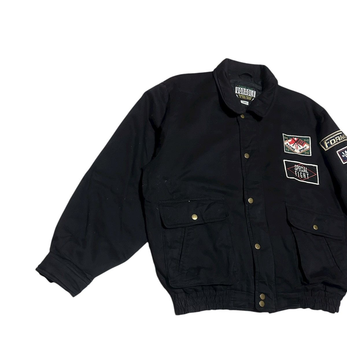 Vintage Vintage Grand Prix Formula Bomber Jacket Vorable Sun Faded Size US L / EU 52-54 / 3 - 2 Thumbnail